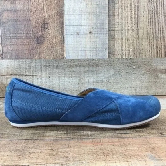 Blue Suede Women's Flats - Picture 5 of 11
